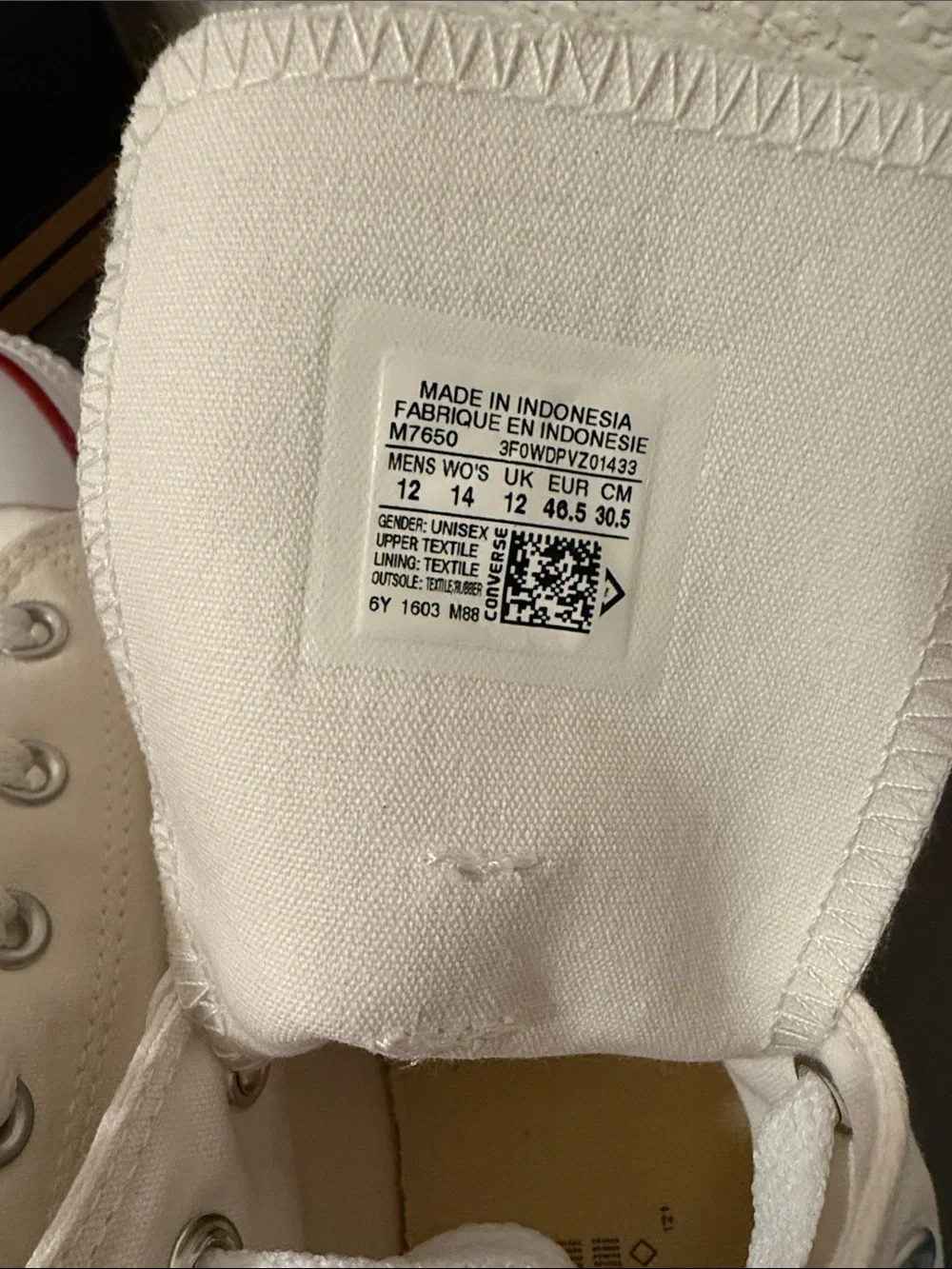 NWT Converse Chuck Taylor All Star High Top Sneaker,Optical White,Unisex-men 12 - Picture 7 of 15